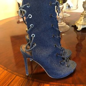 Denim Stilettos brand new size 9  dark denim